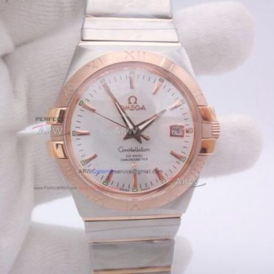 Perfect Replica Mens Omega Constellation Automatic Watch - White Dial
